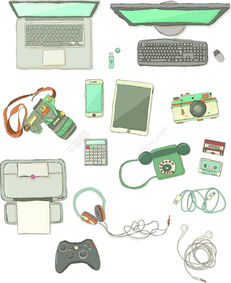 高效辦公，從桌面整理開始 精選電腦筆記本文具矢量素材免費下載